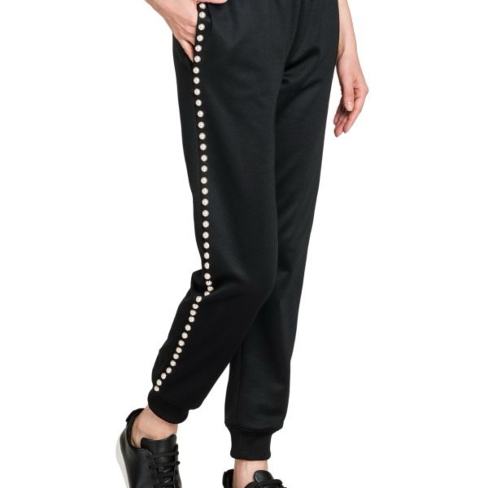 MOSCHINO
Faux Pearl-Embellished Joggers Black Pearl-Embellished Women's Joggers